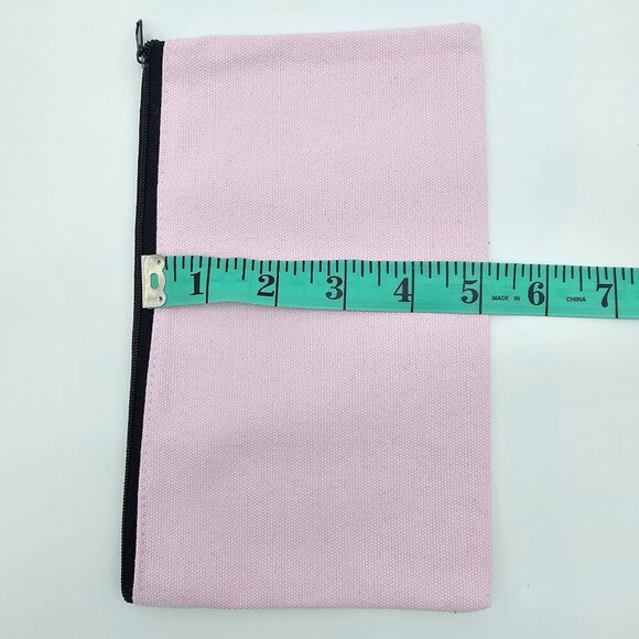Canvas Toiletry/Makeup Bag, Feminine Pouch, Travel Bag, Pink - New - - Picture 11 of 14